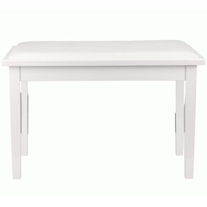 Beale BPB110 Duet Piano Bench White w/ Storage