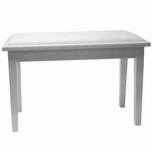 Beale BPB110 Duet Piano Bench White w/ Storage