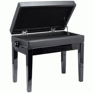 Beale BPB220 Piano Bench Plush Cusion Black w/ Storage