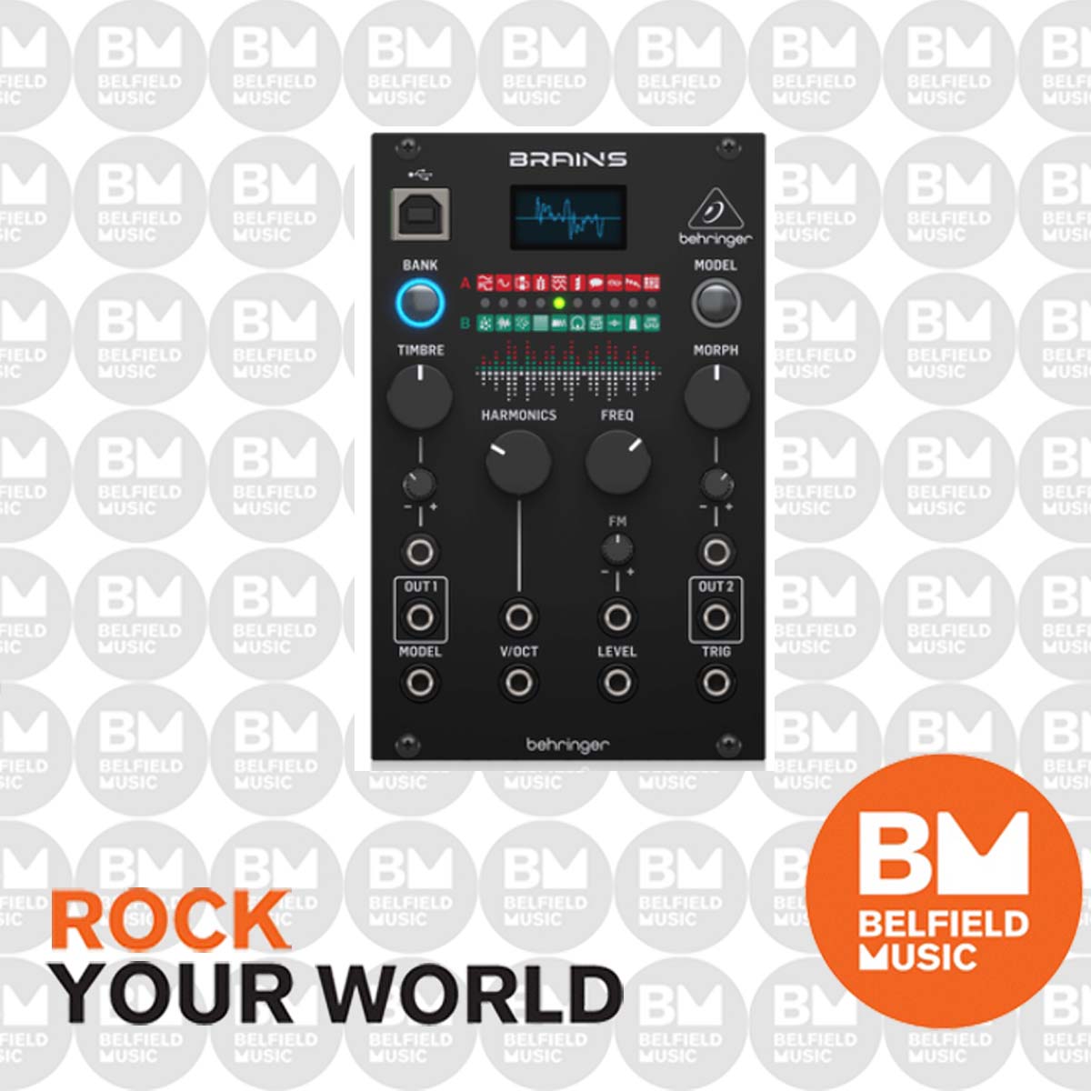 Modulo Oscillatore Behringer BRAINS Eurorack - 20 Motori Di Sintesi, OLED, 96 KHz - Foto 4