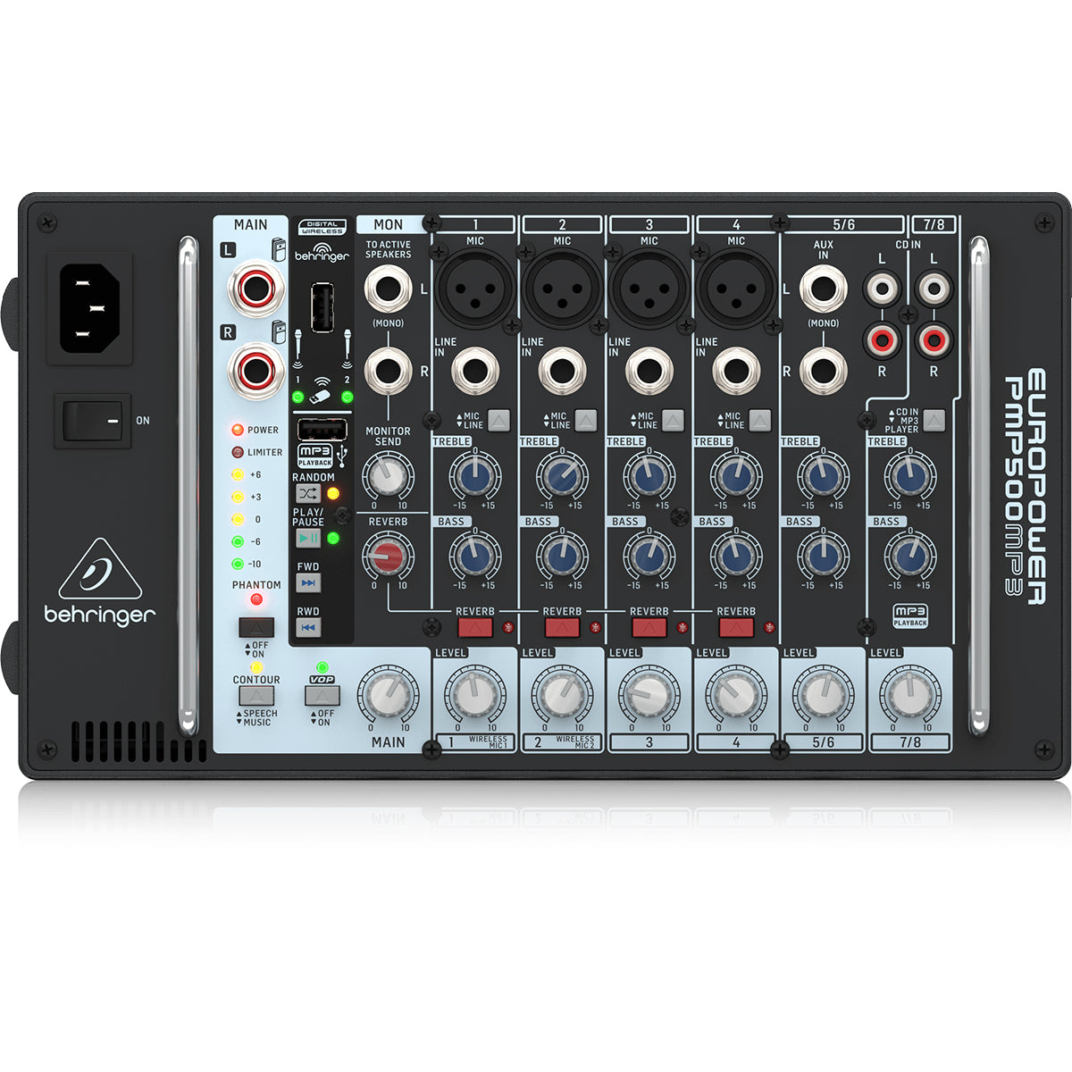 Behringer Europower PMP500MP3 500W Powered Mixer