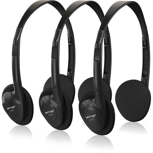 Behringer HO66 Stereo Headphones 3-Pack