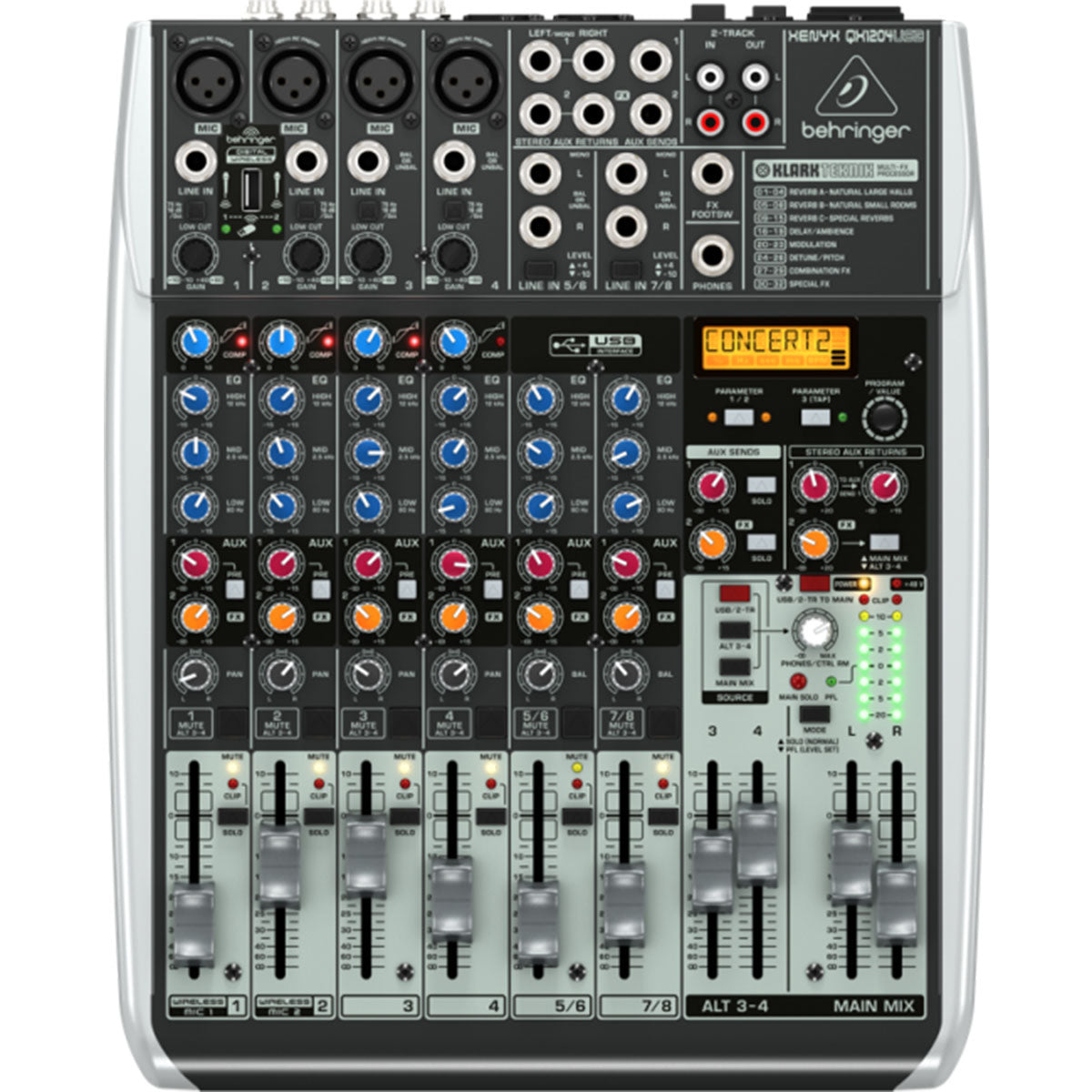 Behringer QX1204USB Mixer 12 Input FX & USB