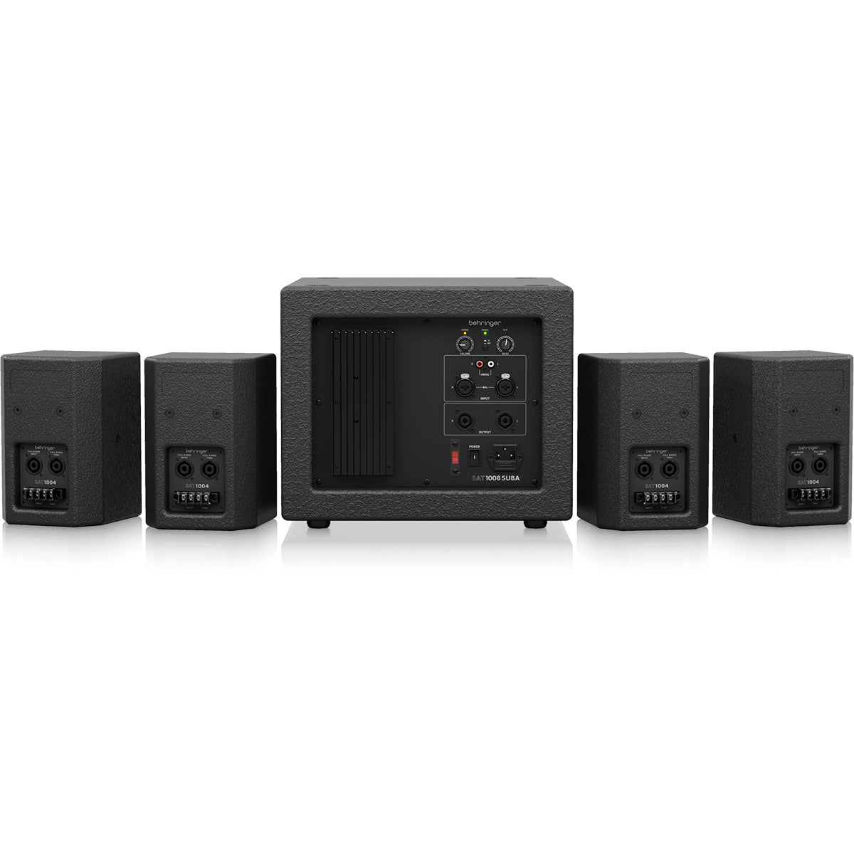 Behringer SAT 1004 PA Bundle Active 8inch Subwoofer w 4x 4inch