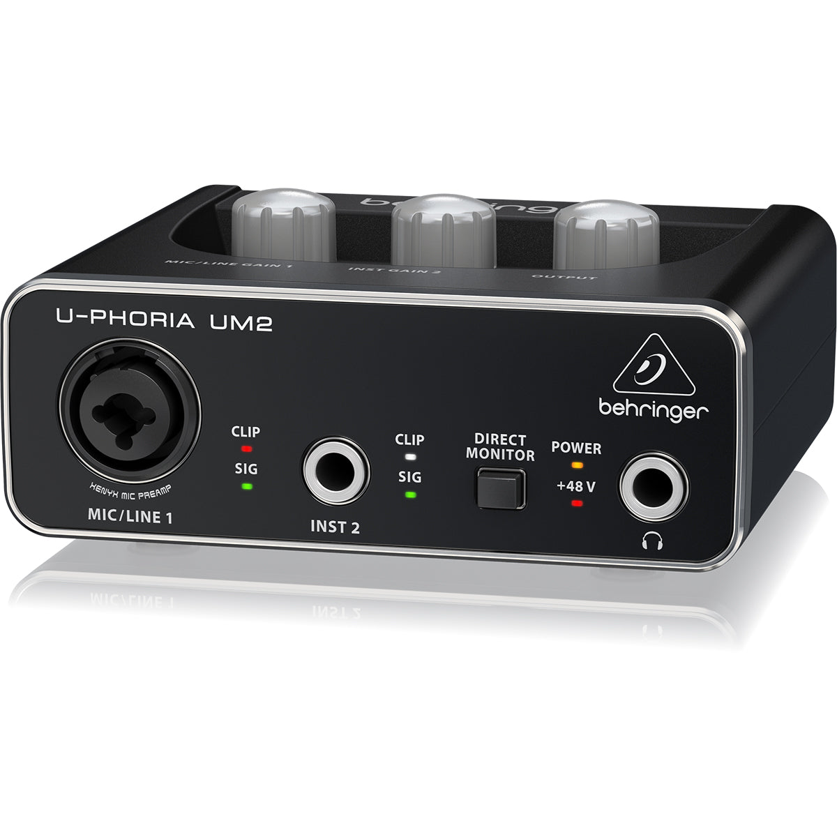 Behringer U-PHORIA UM2 Audiophile 2x2 Interface w/ Xenyx Microphone Preamp