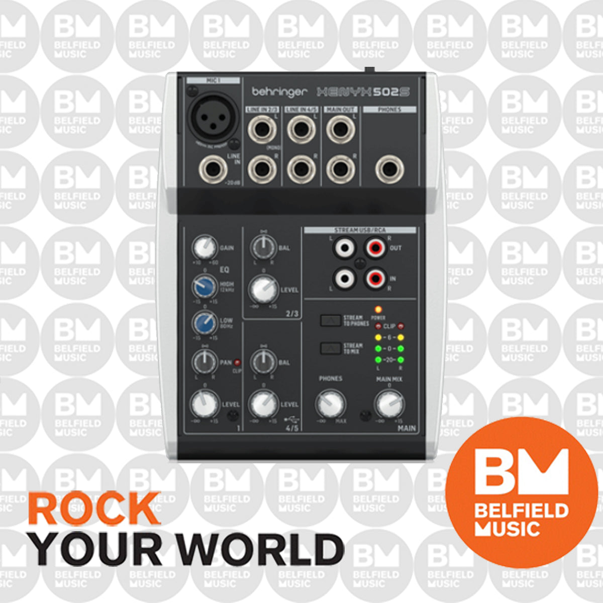 Behringer Xenyx 502S 5-Channel Mixer w/ USB - Buy Online - Belfield Music