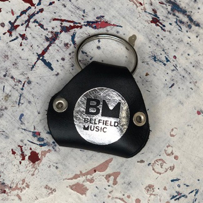 BM Pick Pouch Leather Keyring w/ Belfield Music Logo