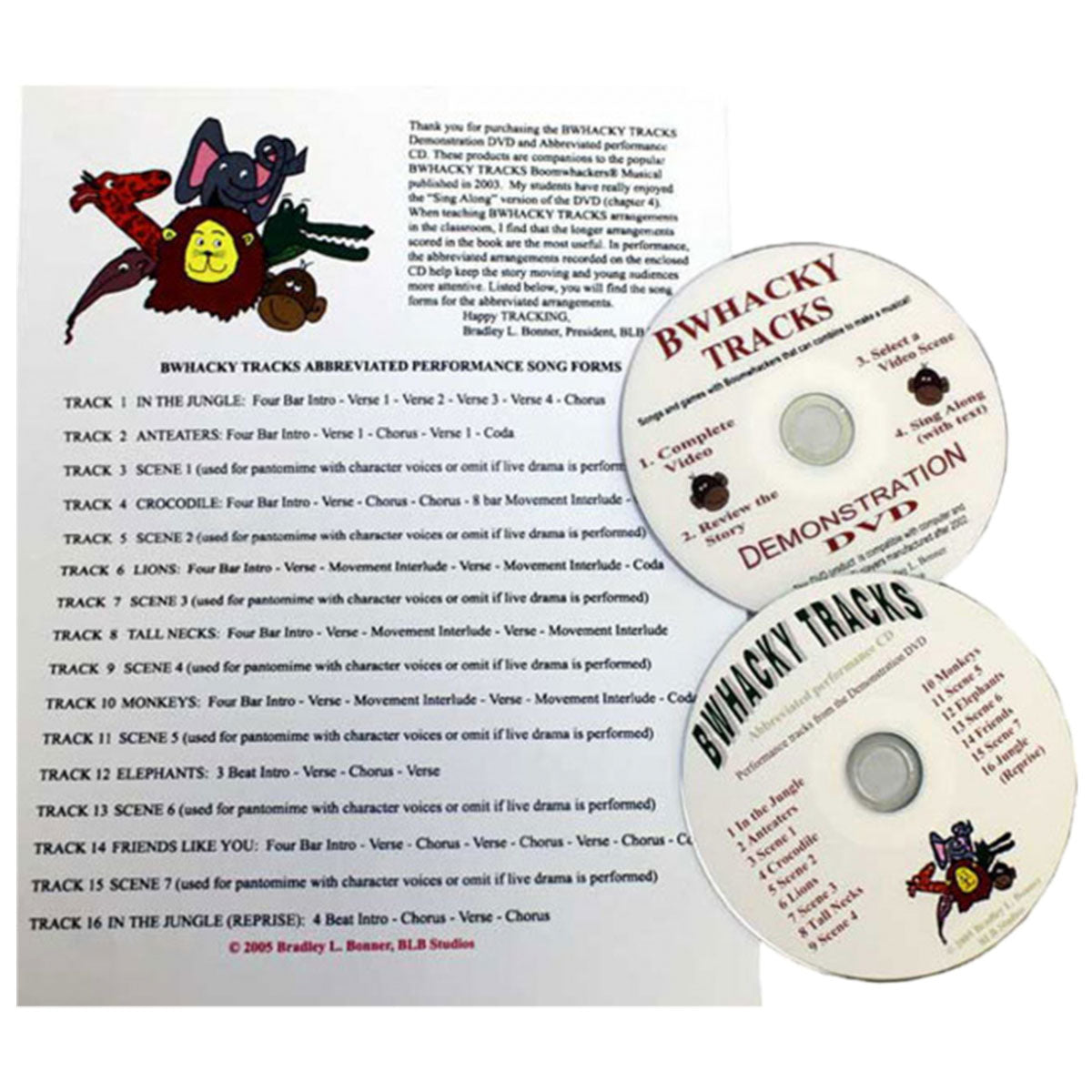 Boomwhackers Bwhacky Tracks Package Book/CD/DVD