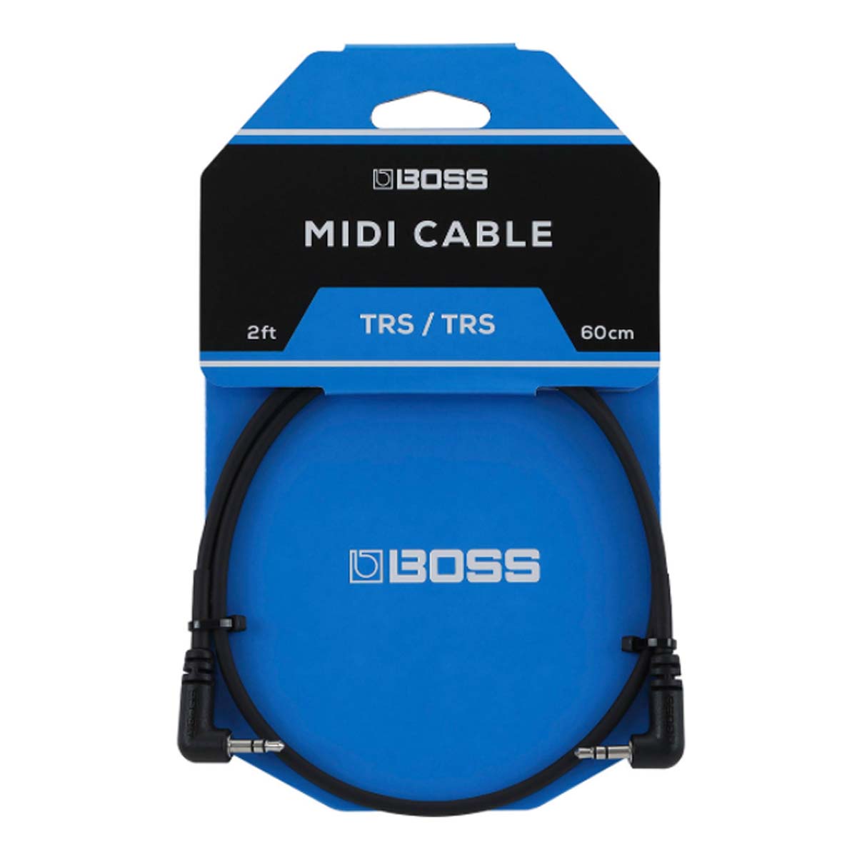 Boss BCC-2-3535 Mini TRS MIDI Cable 2ft (60cm) Patch Lead Right-Angle