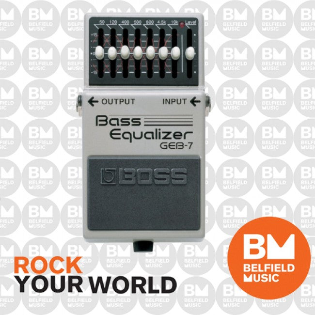 BOSS Bass Equalizer GEB-7 Boss GEB-7 Bass 7-Band Equalizer Pedal