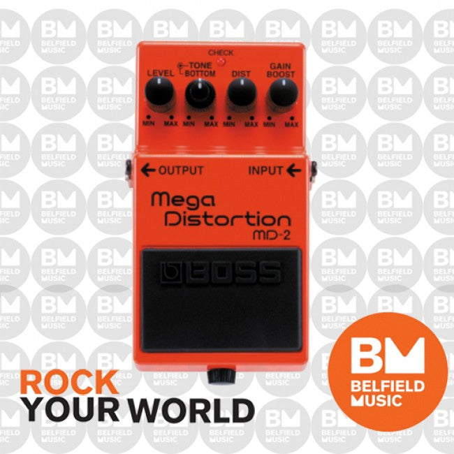 boss mega distortion pedal Boss MD-2 Mega Distortion Effects Pedal MD2 - Buy Online