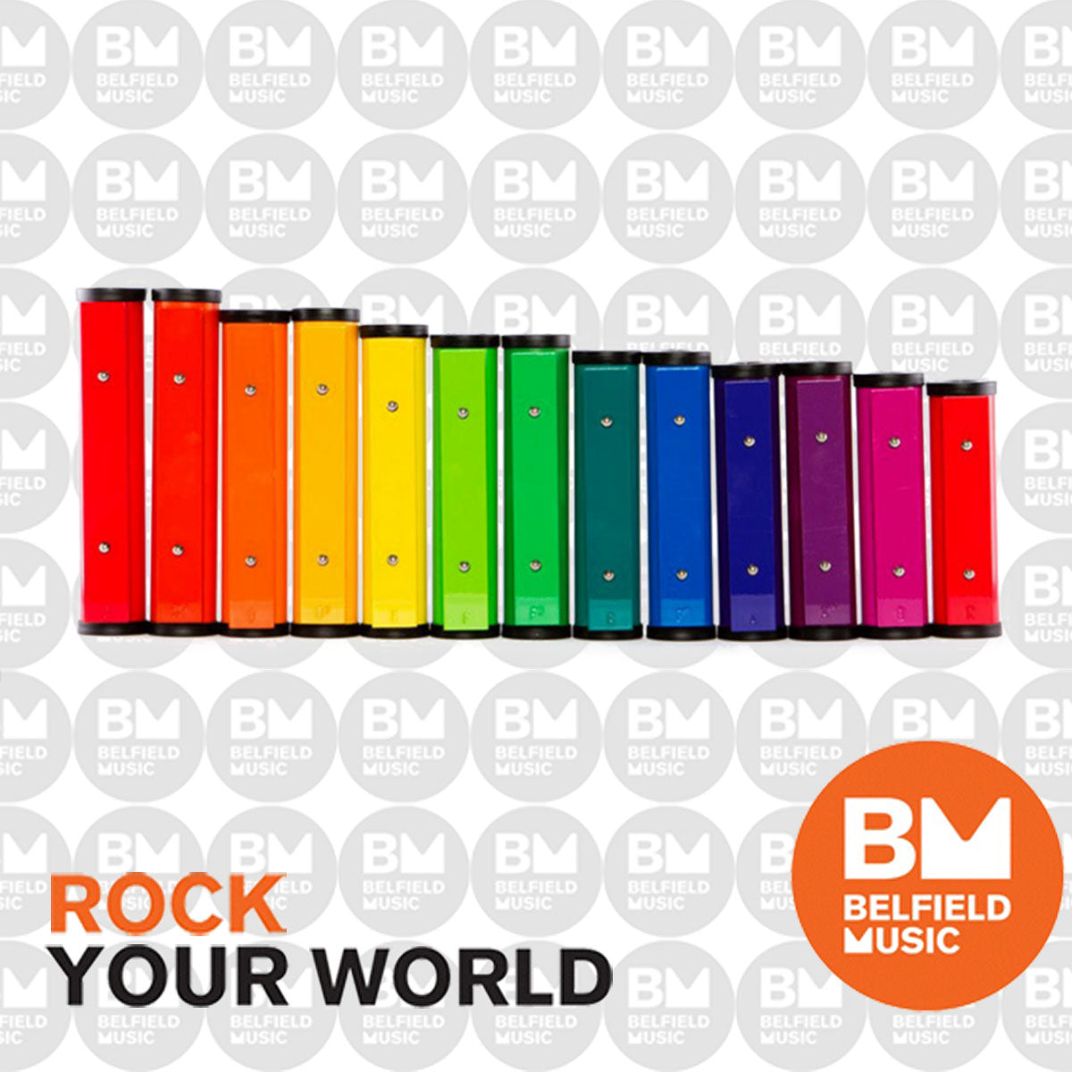 ChromaNotes 13Note Tube Resonator Bell Set w/ 13Mallets & Carrying