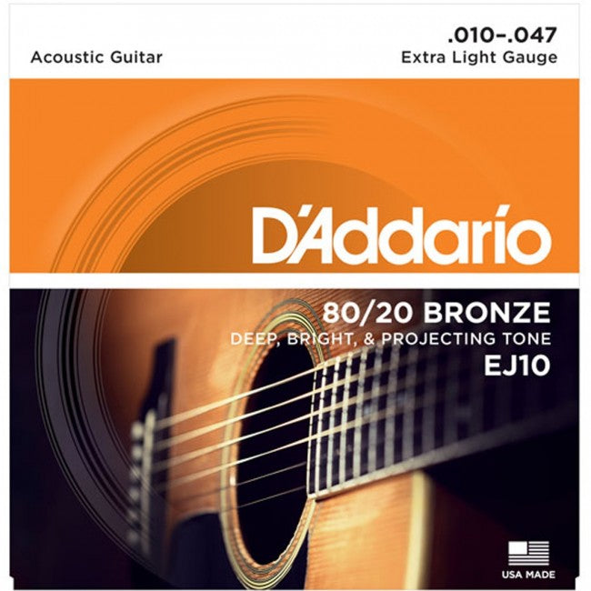 D'Addario EJ10 Acoustic Guitar Strings