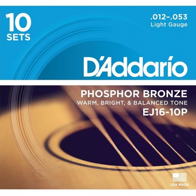 D'Addario EJ16-10P Acoustic Guitar Strings