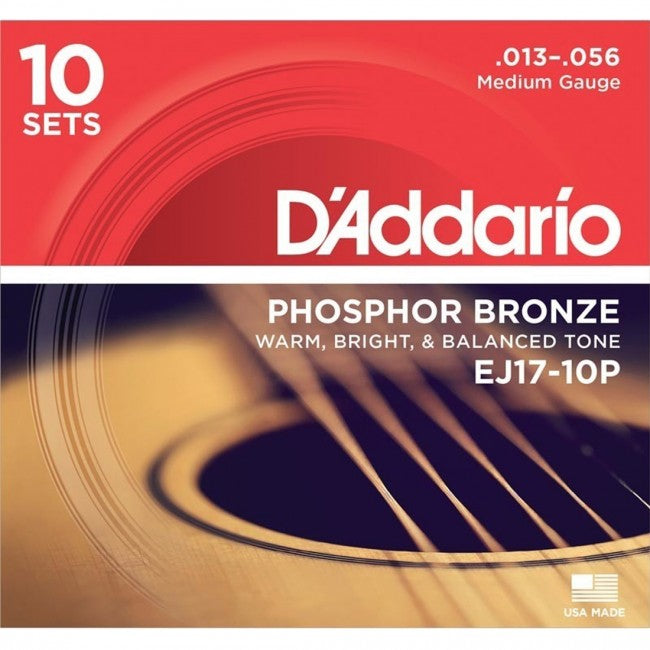 D'Addario EJ17-10P Acoustic Guitar Strings