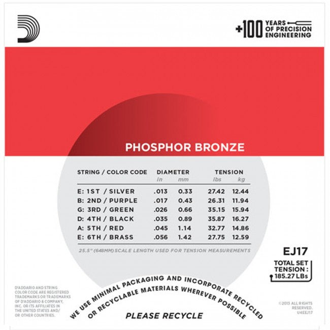 D'Addario EJ17 Acoustic Strings
