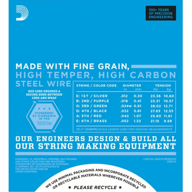 D'Addario EJ21 JAZZ Electric Strings