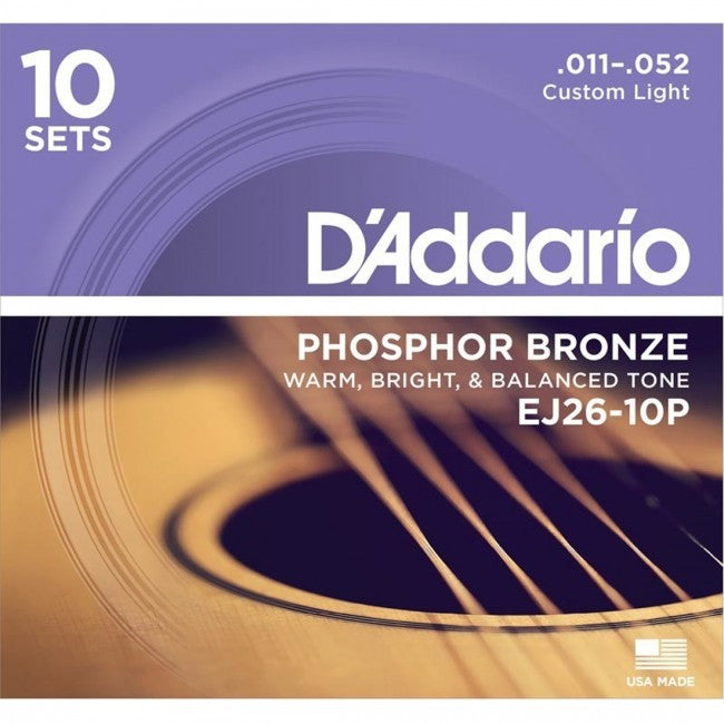 D'Addario EJ26-10P Acoustic Guitar Strings