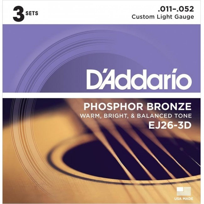 D&#39;Addario EJ26-3D Acoustic Guitar Strings