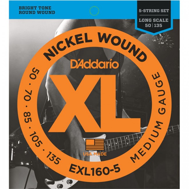D&#39;Addario EXL160-5 Bass Guitar Strings