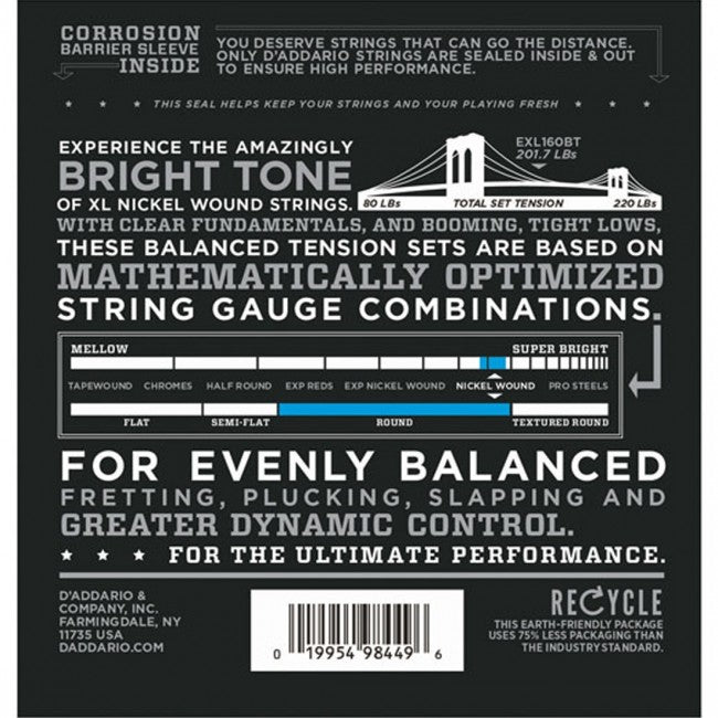 D'Addario EXL160BT Bass Strings 50-120 Medium