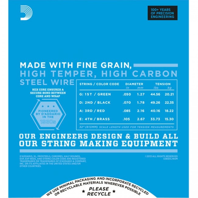 D'Addario EXL160M Bass Strings 50-105 Medium