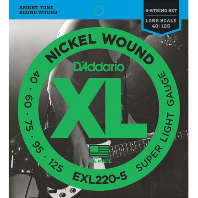 D&#39;Addario EXL220-5 Bass Guitar Strings