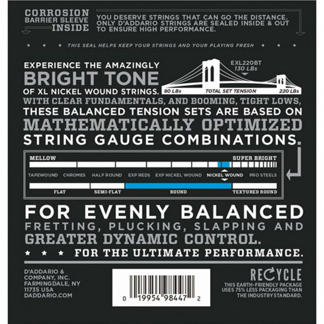 D'Addario EXL220BT Bass Strings