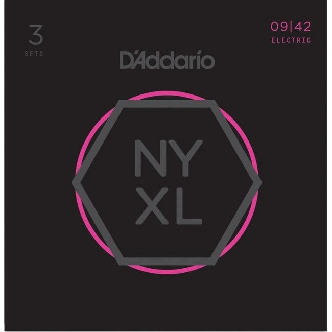 3 Pack of D'Addario NYXL0942 Electric Guitar Strings