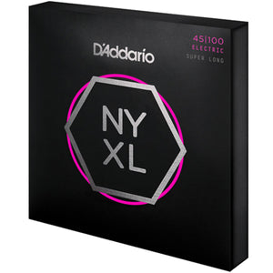 D'Addario NYXL45100SL Bass Guitar Strings Nickel Wound Super Long Scale 45-100 Regular Light