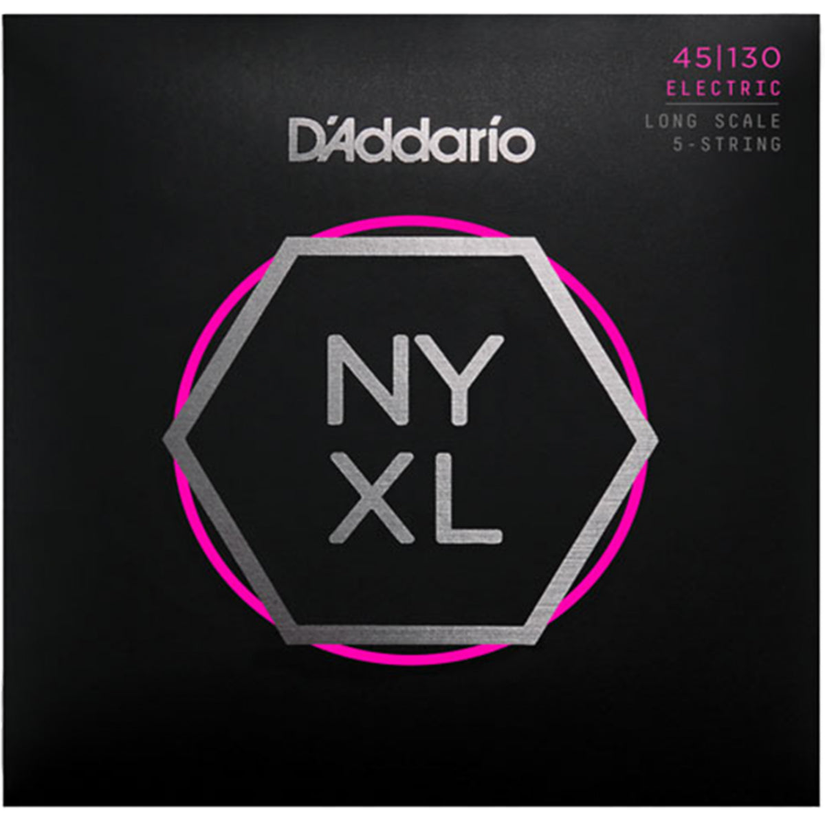 D&#39;Addario NYXL45130 Bass Guitar Strings 5-Str Nickel Wound Long Scale 45-130 Reulgar Light