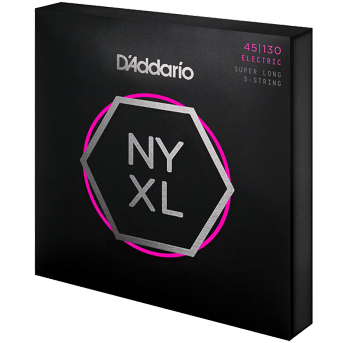D'Addario NYXL45130SL Bass Guitar Strings 5-Str Nickel Wound Super Long Scale 45-130 Reulgar Light