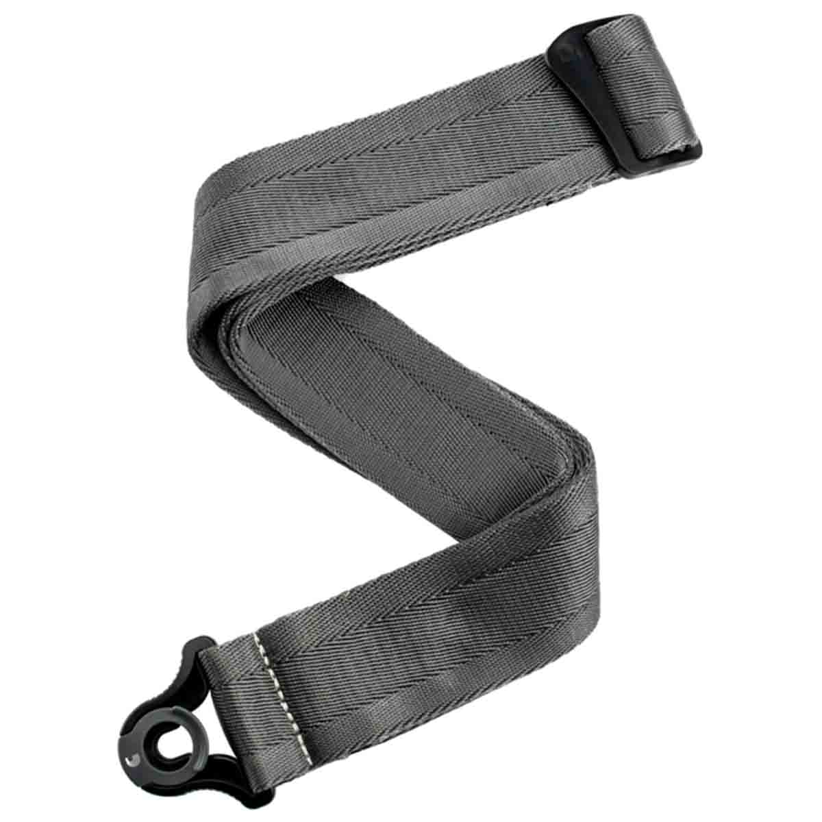D&#39;Addario Planet Waves 50BAL09 Guitar Strap Auto Lock Metal Grey