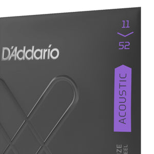D'Addario XTABR1152 Acoustic Guitar Strings XT 80/20 Bronze 11-52 Custom Light