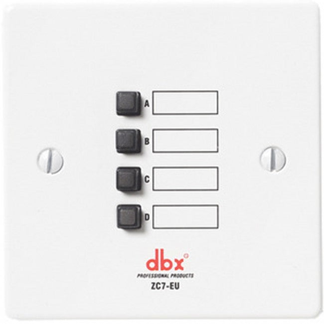DBX ZC7 Wall-Mounted Mic Page Assignment