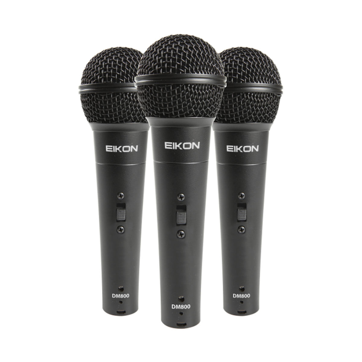 Eikon EDM800KIT Dynamic Microphone 3-Piece Kit Vocal Handheld Mics w/ Case