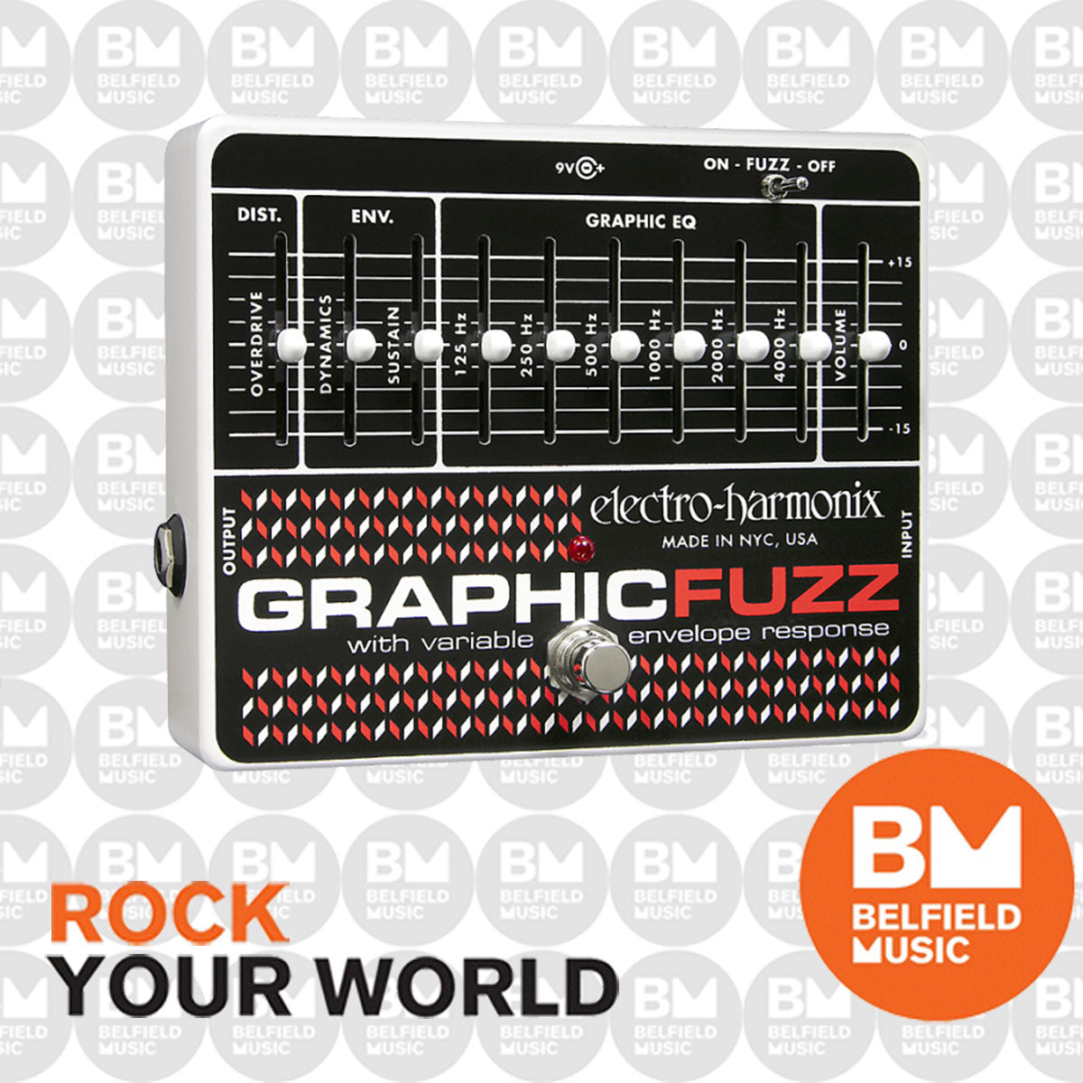 Electro-Harmonix EHX Graphic Fuzz EQ Distortion Sustainer 