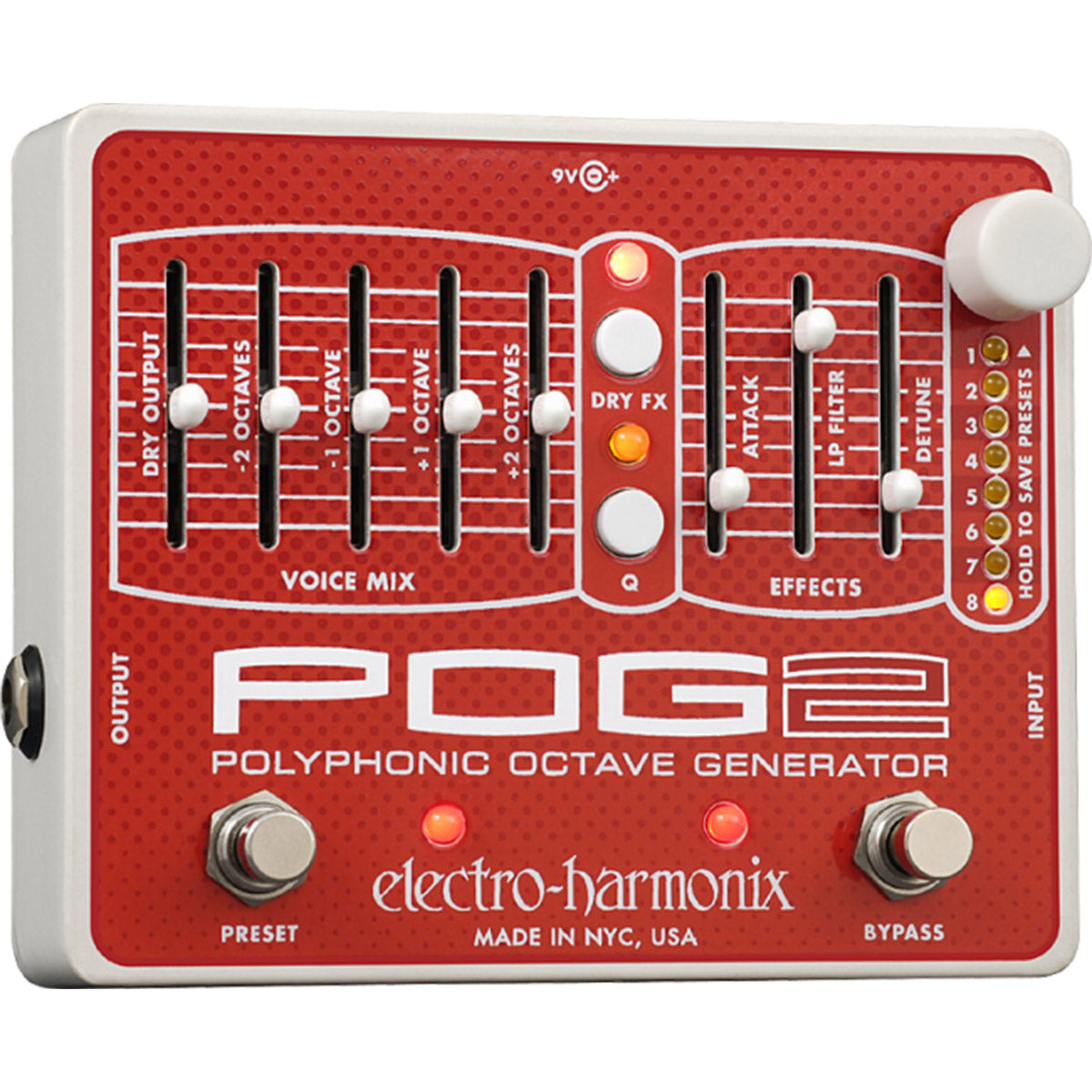 Electro-Harmonix EHX POG2 Polyphonic Octave Generator MK2 Effects Pedal FX