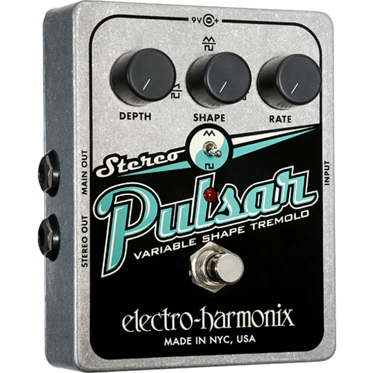 Electro-Harmonix EHX Stereo Pulsar Variable Shape Analog Tremolo Effects Pedal FX