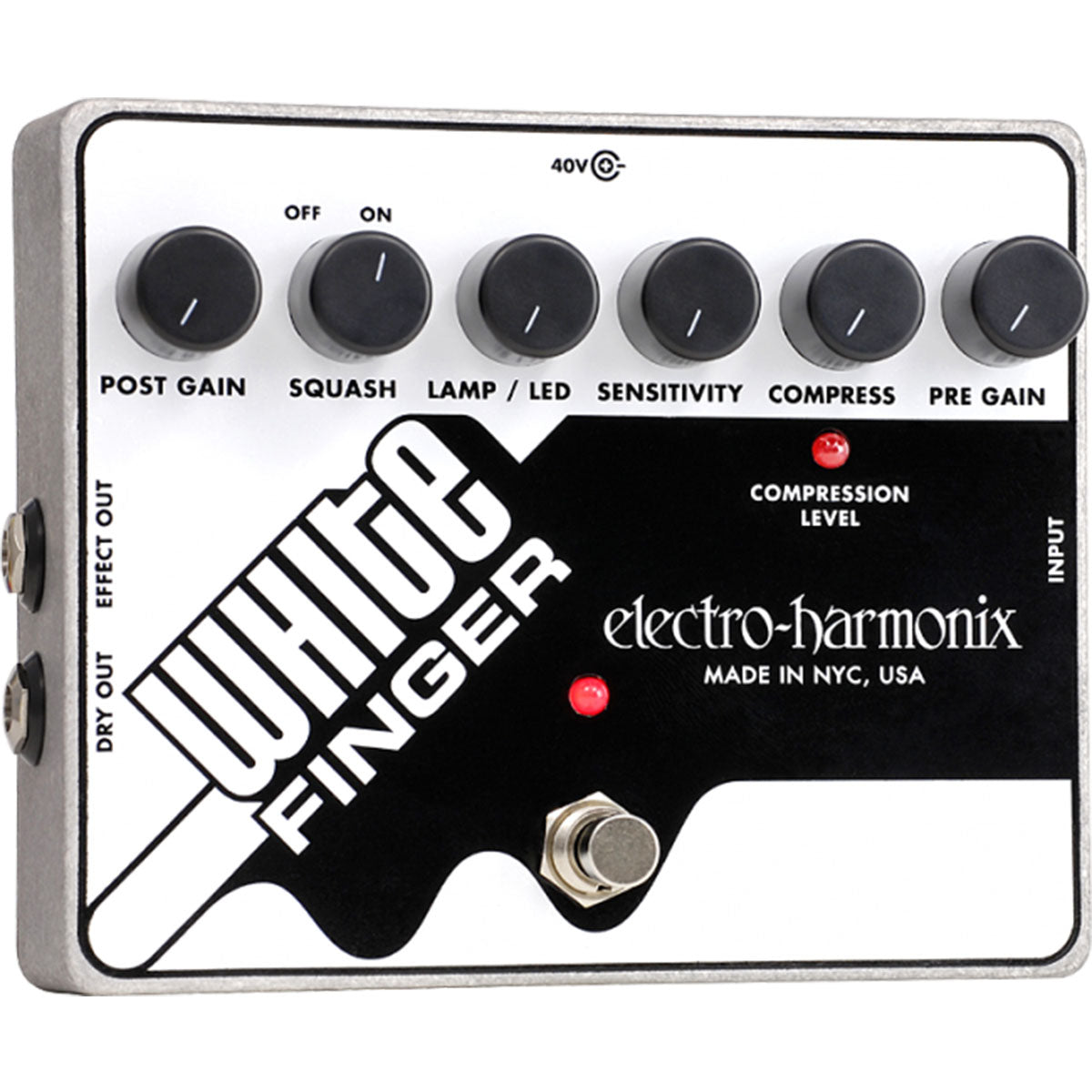 Electro-Harmonix EHX White Finger Analog Optical Compressor Effect Pedal FX