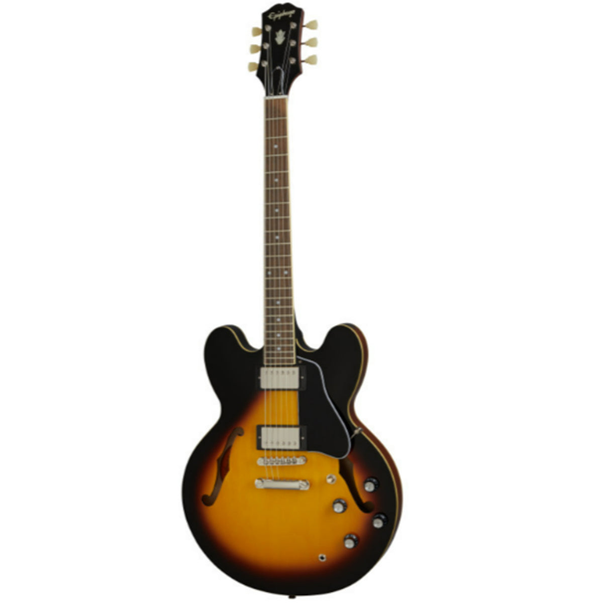 Epiphone ES335 Electric Guitar Semi-Hollow Left Handed Vintage Sunburst - EIES335LVSNH1