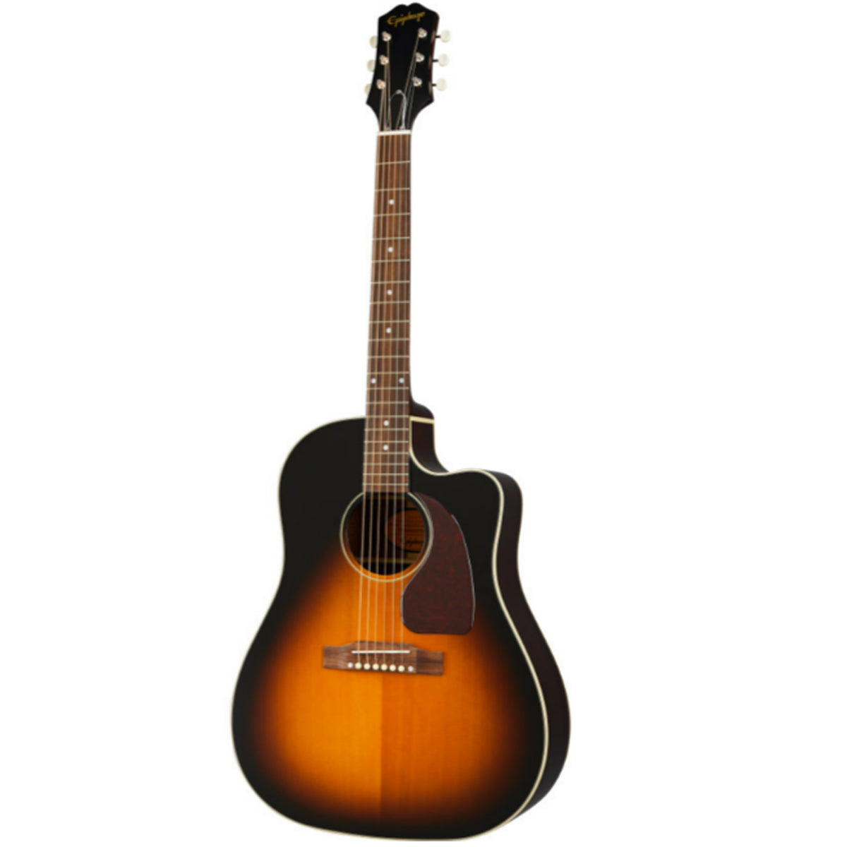 Epiphone J45 EC Acoustic Guitar Aged Vintage Sunburst Gloss w/ Pickup & Cutaway - IGMTJ45CAVSNH1