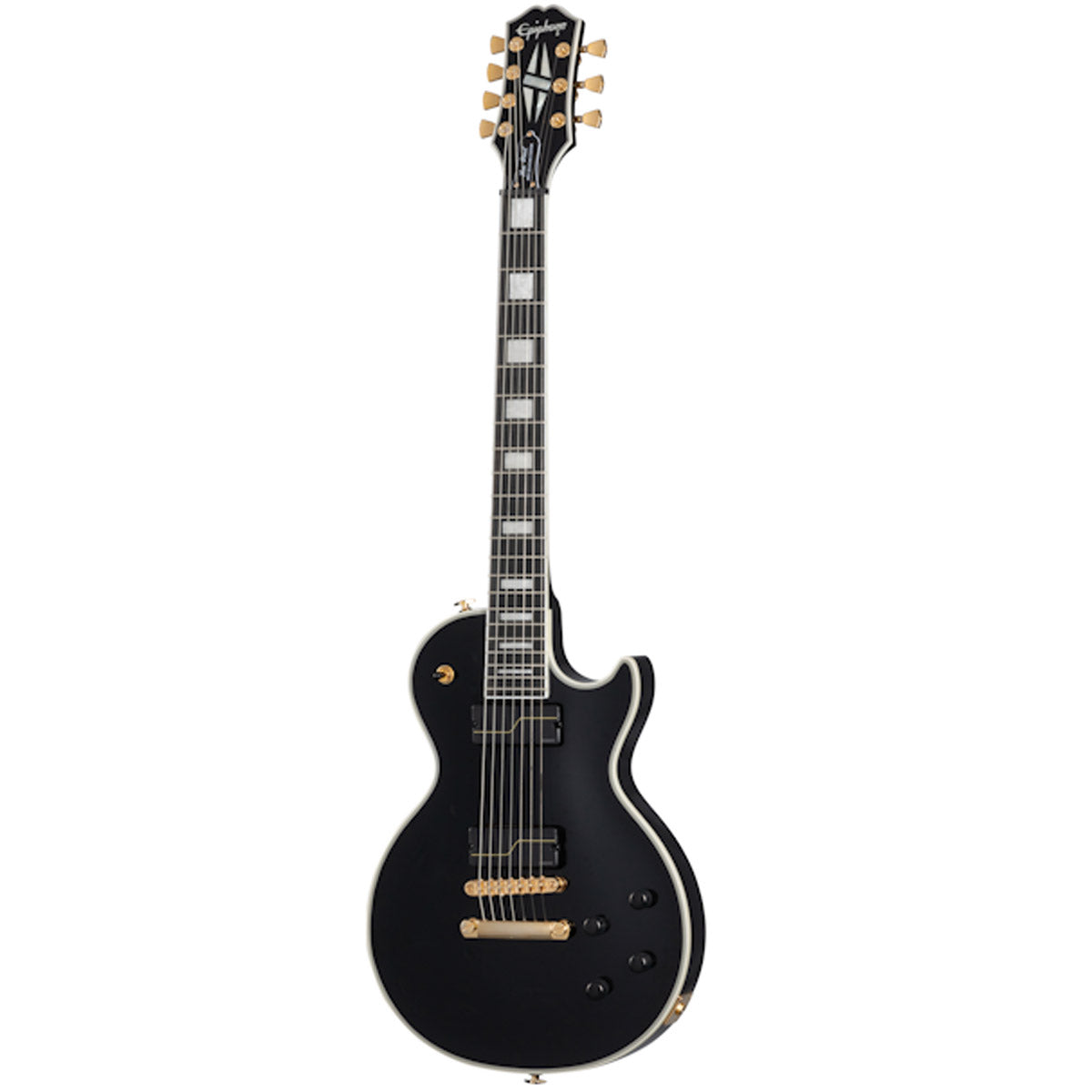 Epiphone Matt Heafy Signature Les Paul Custom Origins Electric Guitar 7-String Ebony w/ Hardcase - EILPCMKH7EBGH3