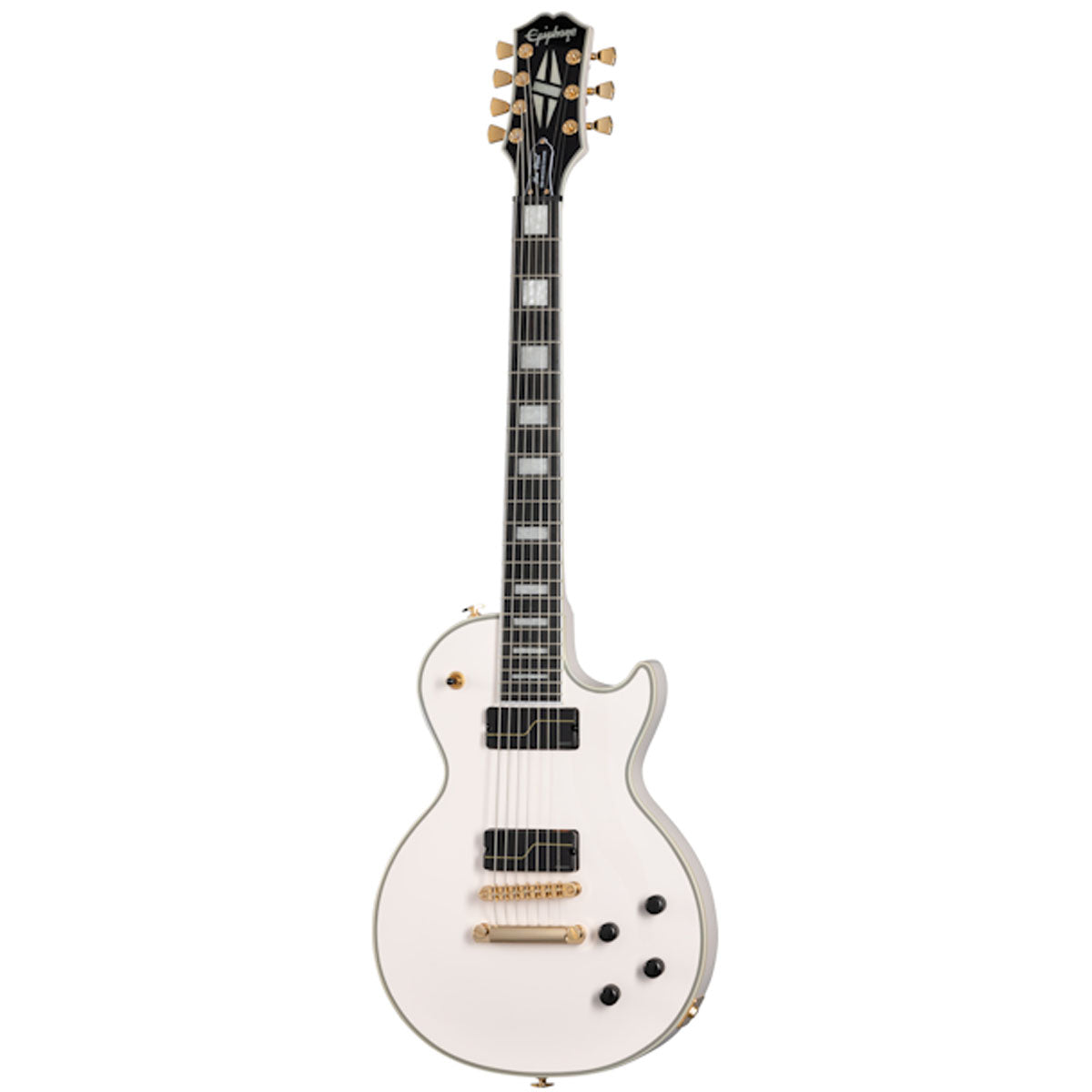 Epiphone Matt Heafy Signature Les Paul Custom Origins Electric Guitar 7-String Left Handed Bone White w/ Hardcase - EILPCMKH7BWGH3L