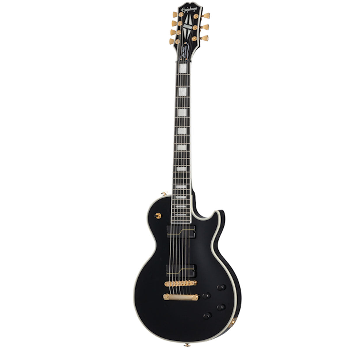 Epiphone Matt Heafy Signature Les Paul Custom Origins Electric Guitar 7-String Left Handed Ebony w/ Hardcase - EILPCMKH7EBGH3L