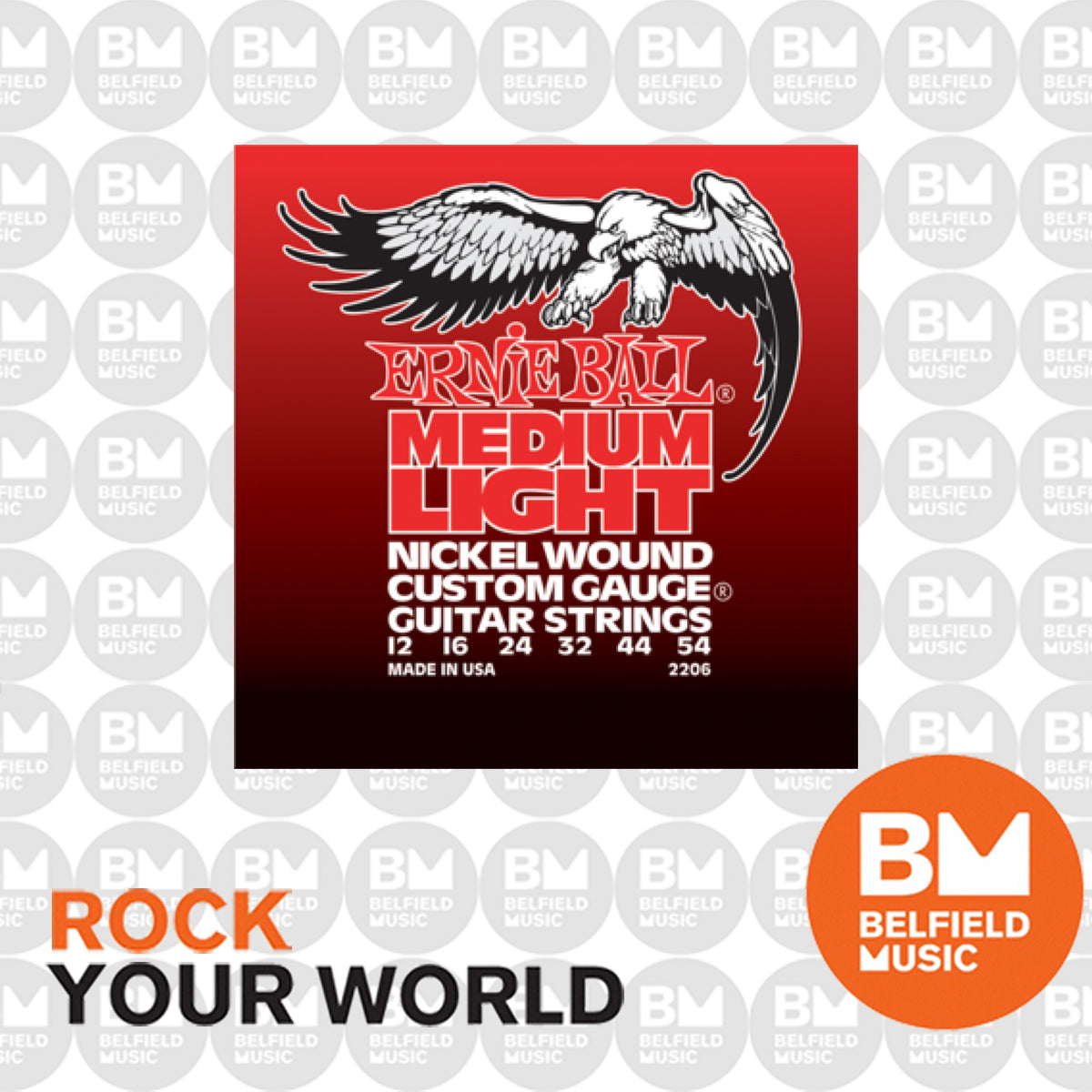 Ernie Ball 2206 Electric Guitar Strings Nickel Wound w/ Wound G