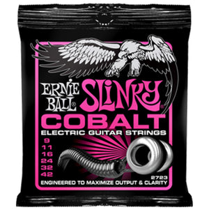 Ernie Ball 2723 Cobalt Electric Guitar Strings Super Slinky 9-42