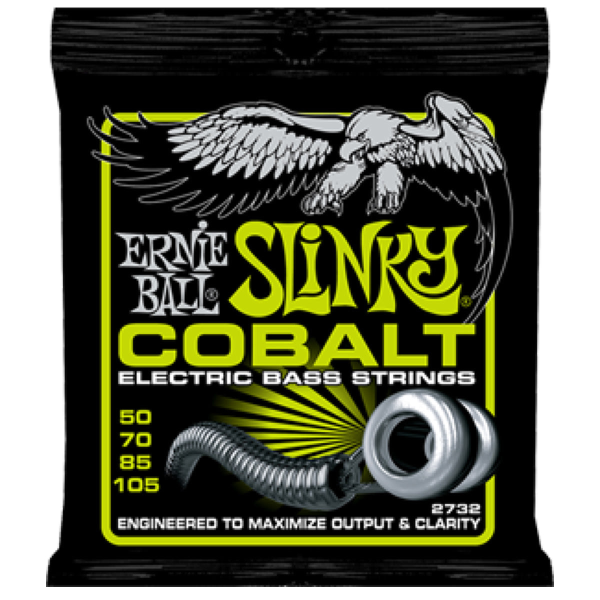 Ernie Ball 2732 Cobalt Bass Guitar Strings Regular Slinky 50-105