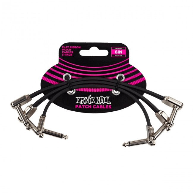 Ernie Ball 6221 3 x 6inch (30cm) Flat Ribbon Patch Cable Lead