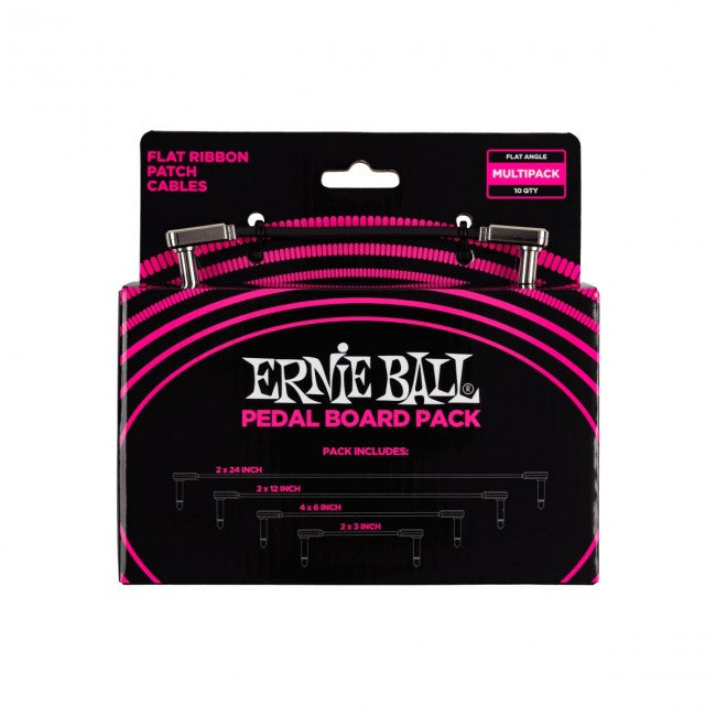 Ernie Ball 6224 Multi-Pack Flat Ribbon Patch Cables Pedalboard